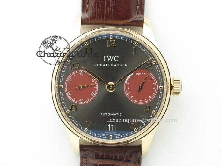 MIROTIME 0502 TimelessDesign Portuguese IW358304 ZF 1:1 Best Edition SS Blue Dial on Leather Strap A 7078